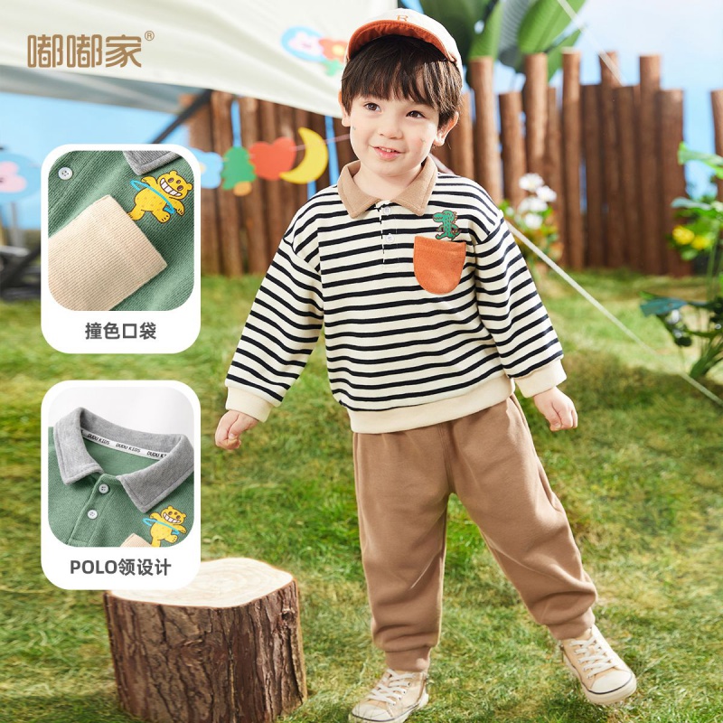 卫衣套装秋季婴儿两件套新款男童时髦衣服儿童秋装洋气高清大图
