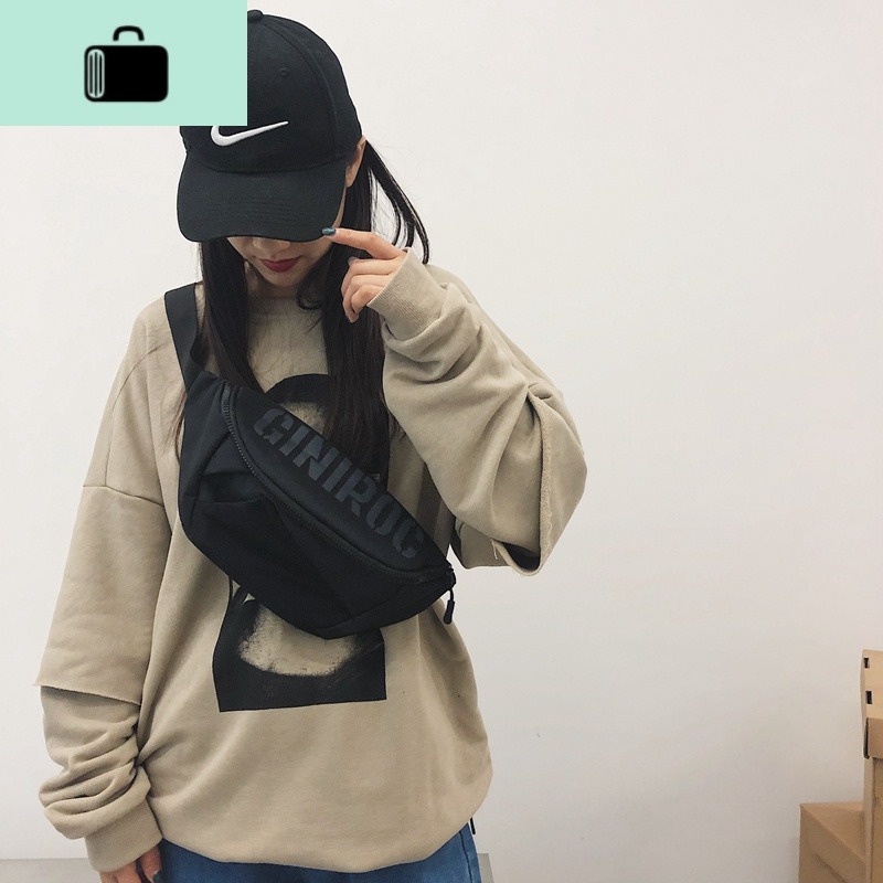 日韩嘻哈胸女包包2020新款潮斜挎包女百搭ins超火蹦迪腰包女潮insNEW LAKE女斜挎包