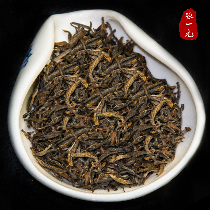 张一元茶叶 正宗武夷山浓香型蜜香金骏眉红茶黄芽48g(12包)罐装