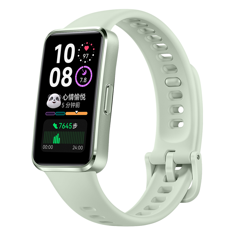 适用华为手环10表带创意智能运动8/7NFC版硅胶透气荣耀手环6手表夏季新款纯色简约男女华为手环8/9时尚替换带3264 原野绿 适用华为手环10/9/8/NFC版表带