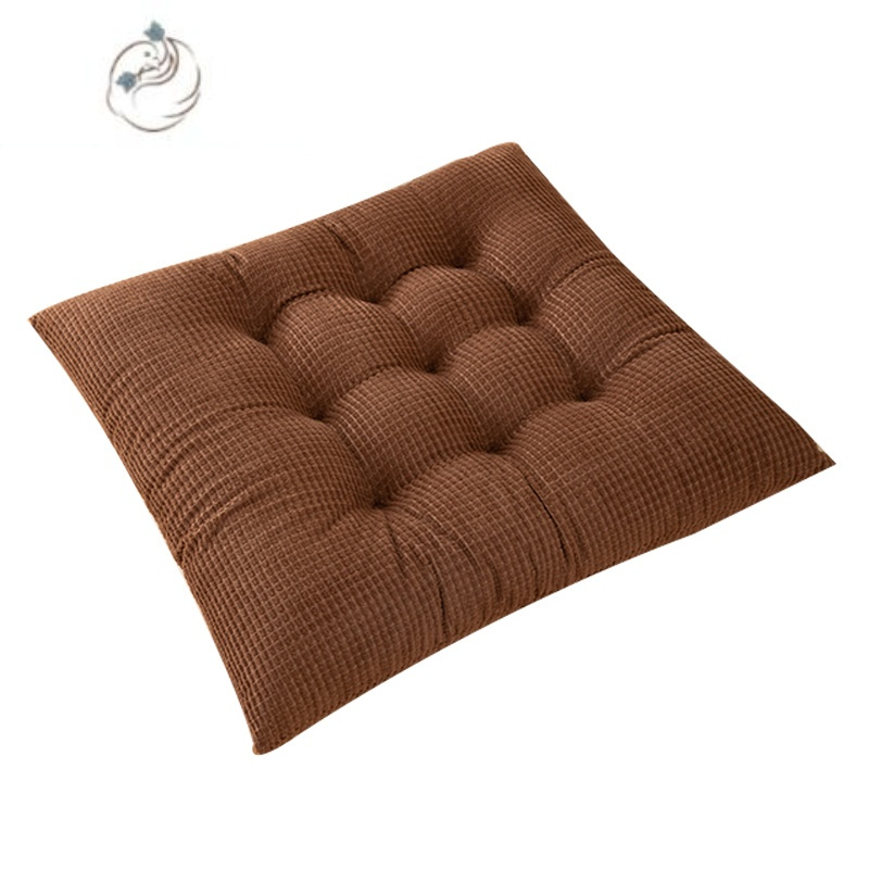 舒适主义加厚毛绒坐垫系带四季学生教室板凳长方形椅屁股垫软办公室餐