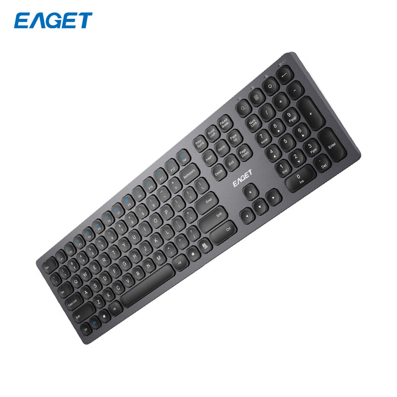 忆捷(EAGET)TYPE-C充电无线键盘鼠标套装 YT02 静音剪刀脚薄膜轻薄简约高清大图