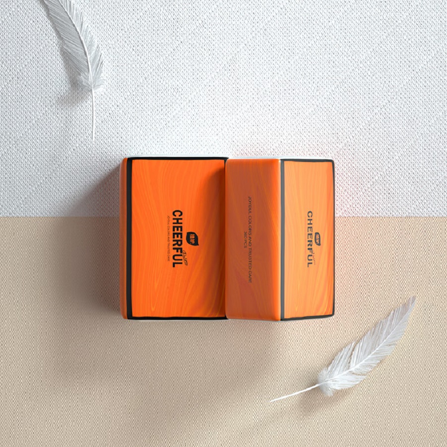 植护 悦色橙菱形格子压花纸面巾90抽 5包ZH522640N05TY0家用办公室用抽纸纸巾高清大图