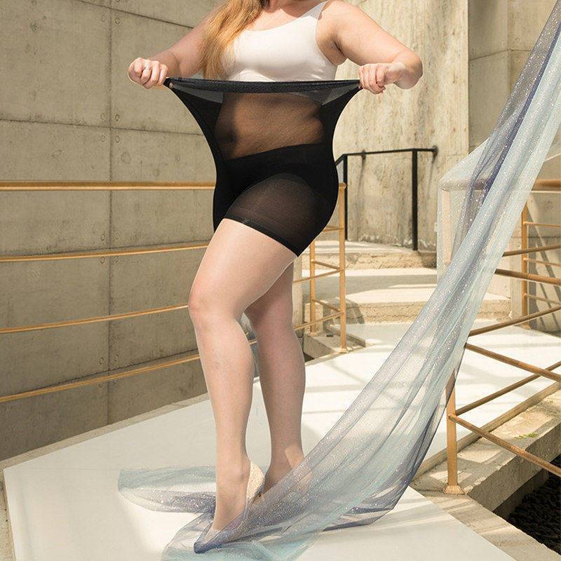 丝袜女薄款防勾丝带安全裤加大码防走光菠萝袜夏季美腿连裤袜