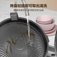 美的 (Midea)电饼铛 MC-JCN34K升级JS3406 电饼铛家用悬浮双面加热多功能加深款煎烤机