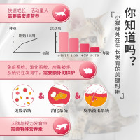 喜跃幼猫全价猫粮鸡肉、鱼肉、牛奶和菠菜味1.2kg