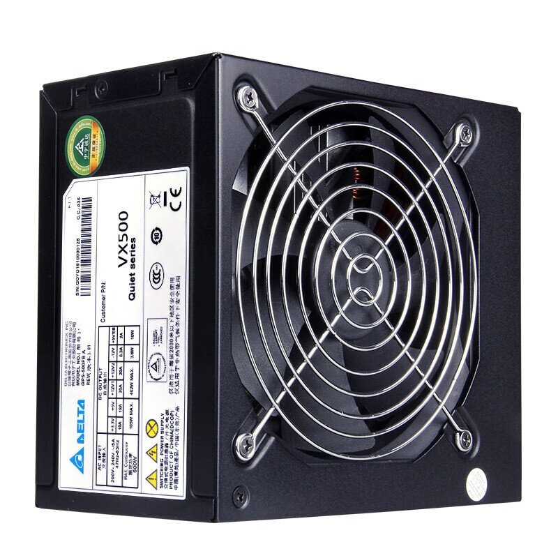 3M 台达额定450W电脑电源VX300W/400W/450W/500W台式电脑机箱电源主动式PFC支持背线VX500W高清大图