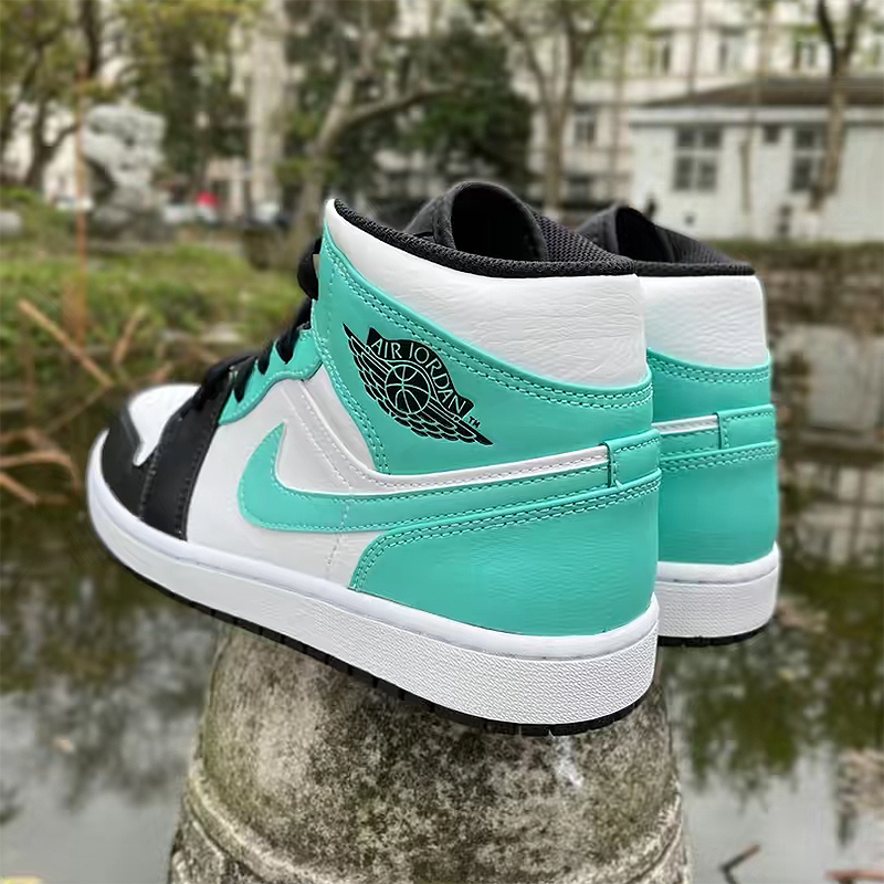 限量款ajairjordan1midbgaj1中帮蒂芙尼绿薄荷绿运动休闲篮球鞋