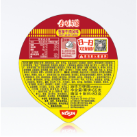 NISSIN/日清合味道香辣牛肉83g*12杯整箱方便面泡面