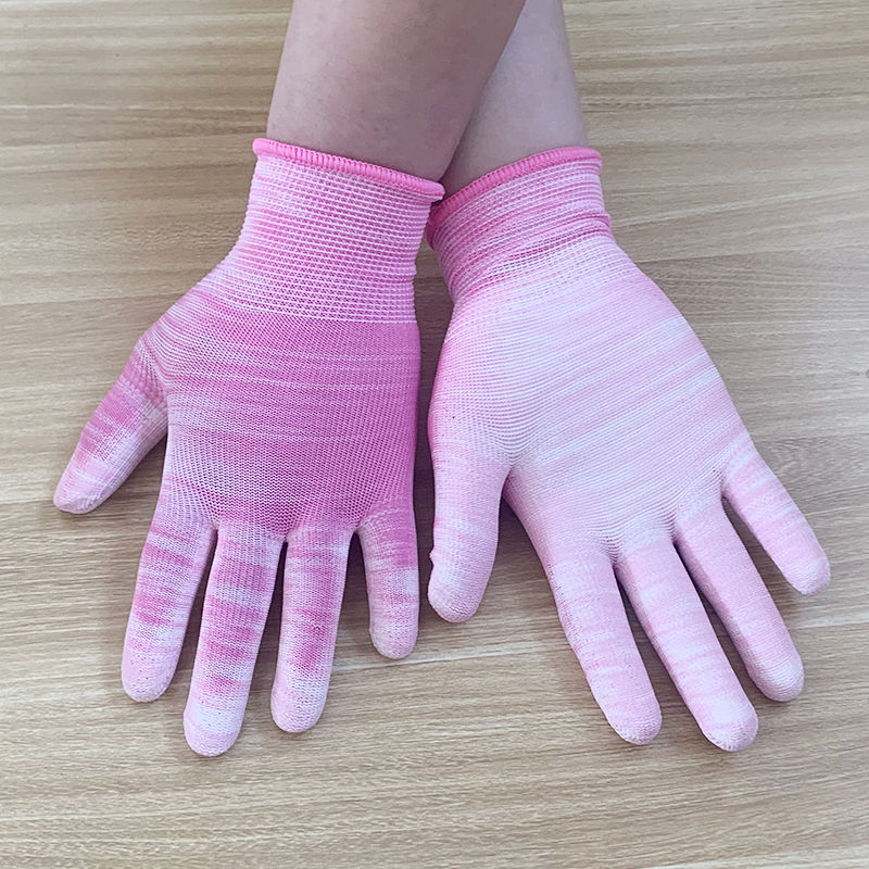 s号(小手女士) 粉色涂掌手套(12双) pu涂掌尼龙