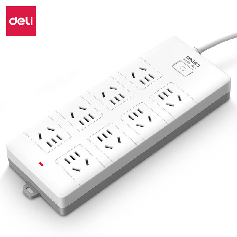 得力(deli)18170-05延长线插座(只)白