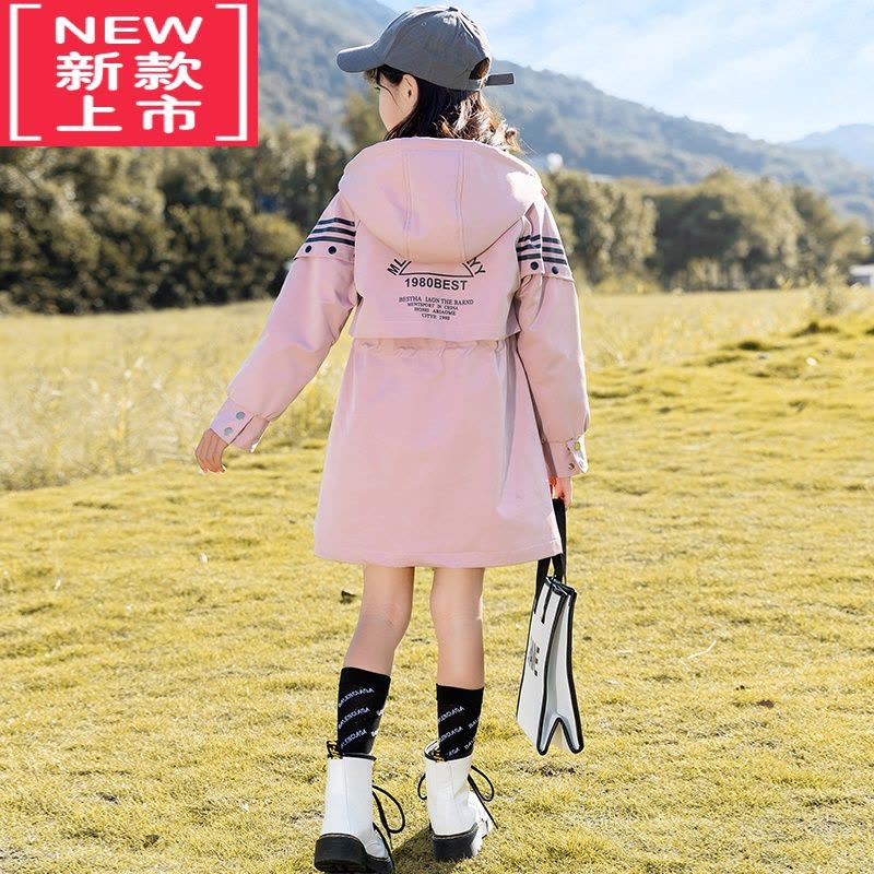 可莉允女童外套秋冬2022新款洋气中大童韩版加绒加厚派克服女孩冬季棉服图片