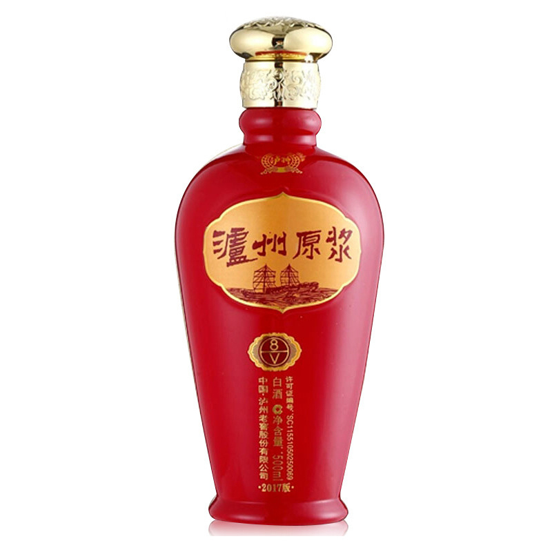 泸州老窖出品 泸州原浆8V 52度 500ml*6 白酒 整箱装