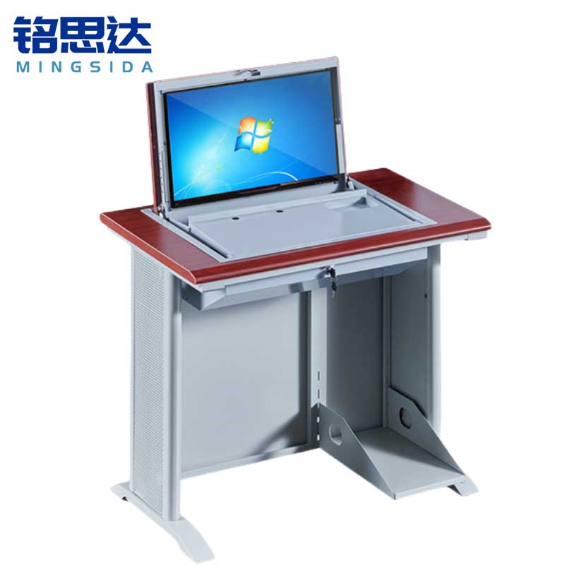 铭思达翻转电脑桌单人位张高清大图