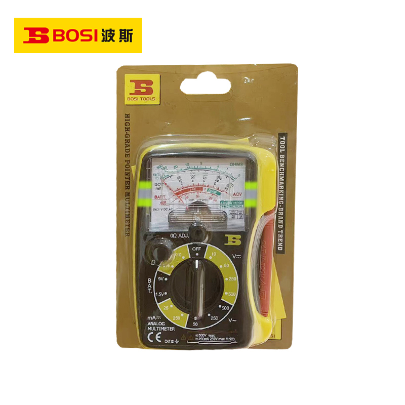 波斯（BOSI） 荧光系列指针万用表 119×85×28mm 个