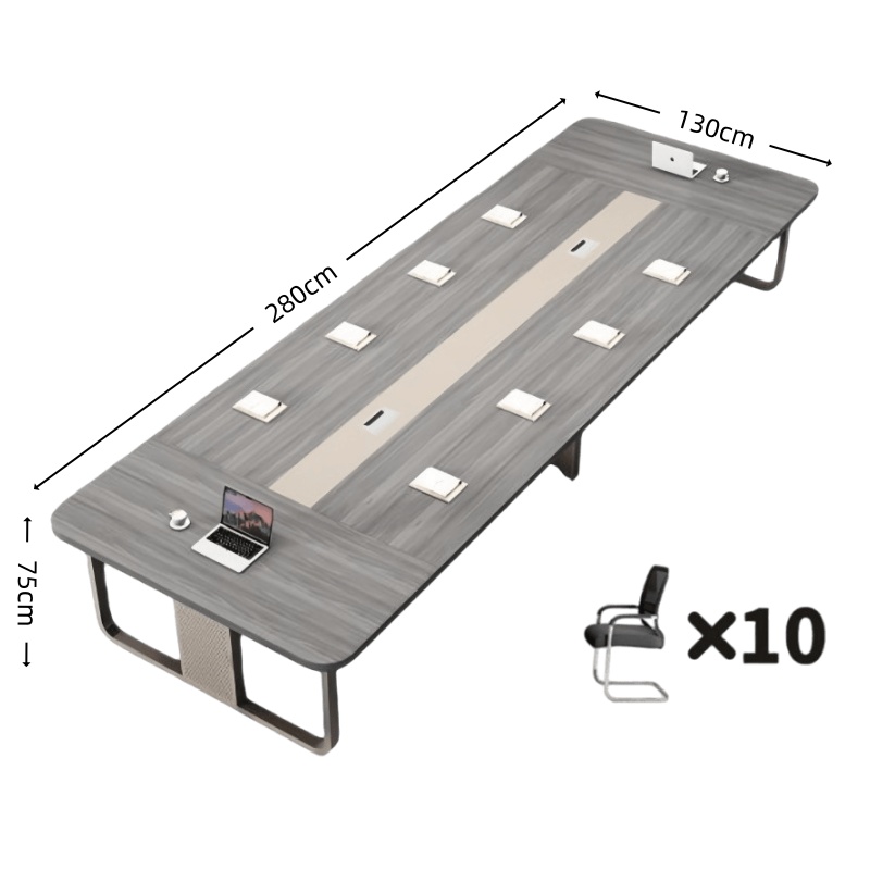 亿洛莱 洽谈桌+10椅 2.8m 套高清大图