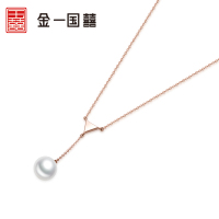 金一国囍18K金淡水珍珠正圆无暇真情一生女士珍珠项链送妈妈婆婆送女友礼物珠宝首饰 (定价)CIC003