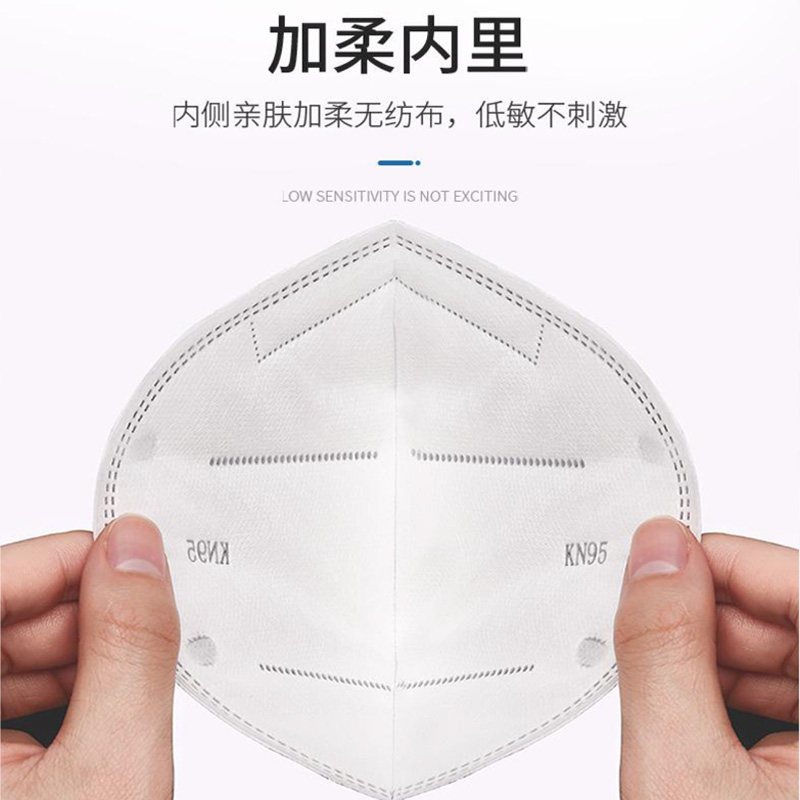 恒明医疗kn95口罩防护透气一次性防飞沫粉尘雾霾男女通用熔喷布透气口罩独立装10片