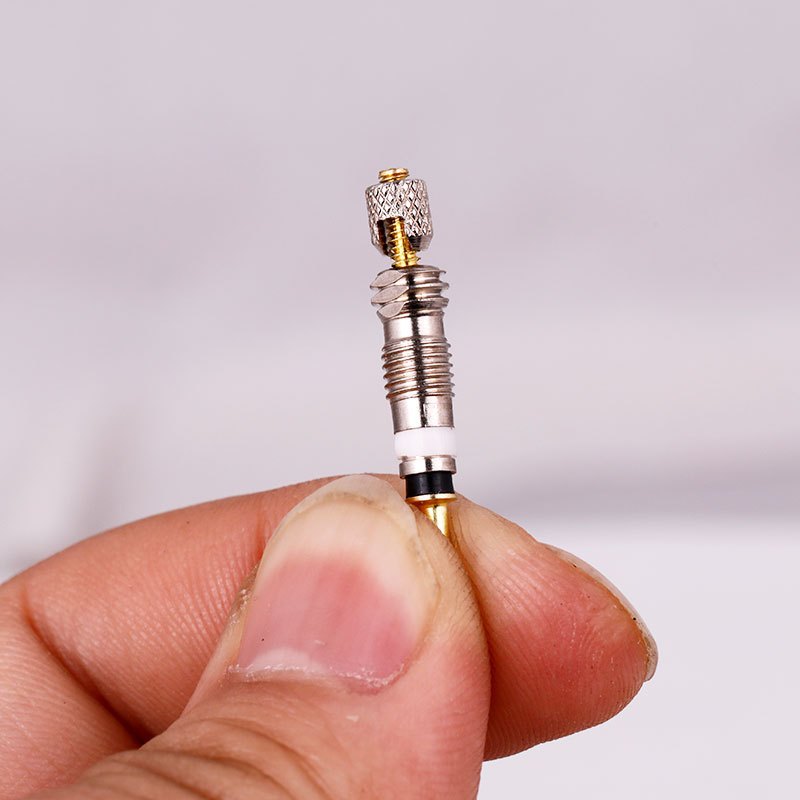 自行车轮胎真空胎法式气嘴拆气门芯铜材质气门嘴公路车法式气门芯2个