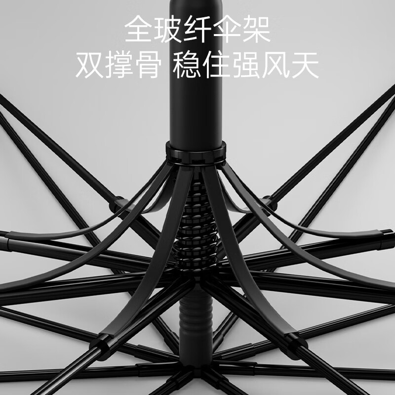 左都 ZD133长柄雨伞自动加固加厚加大直柄直杆 星空黑高清大图