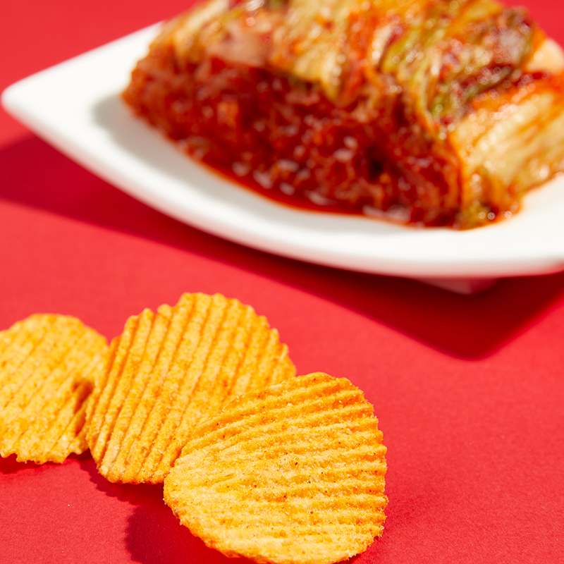 好丽友好友趣薯片休闲食品小吃解馋小零食 加勒比烤翅味70g*6袋高清大图