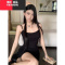 YIBUSHENG辣妹针织黑色吊带裙女装季修身收腰灰色连衣裙纯欲风包臀裙短裙