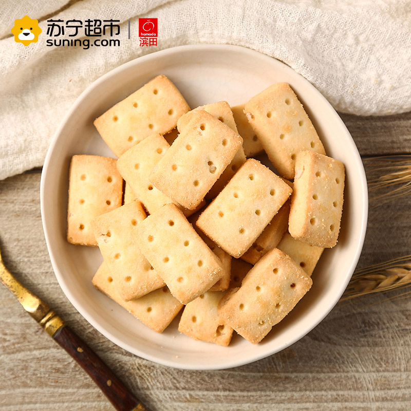 日本进口 滨田 (Hamada )黄油味饼干70g/袋 富含铁钙 代餐饼 休闲零食