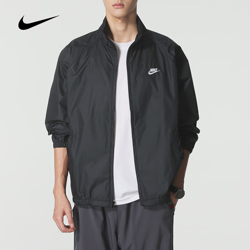耐克(NIKE)男装 秋季新款运动服休闲宽松立领健身训练夹克 HV1140-010 黑色 L