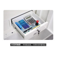 正斌指纹电子保密柜钢制密码文件柜档案柜矮柜保密资料柜办公柜通门咖白:国保锁