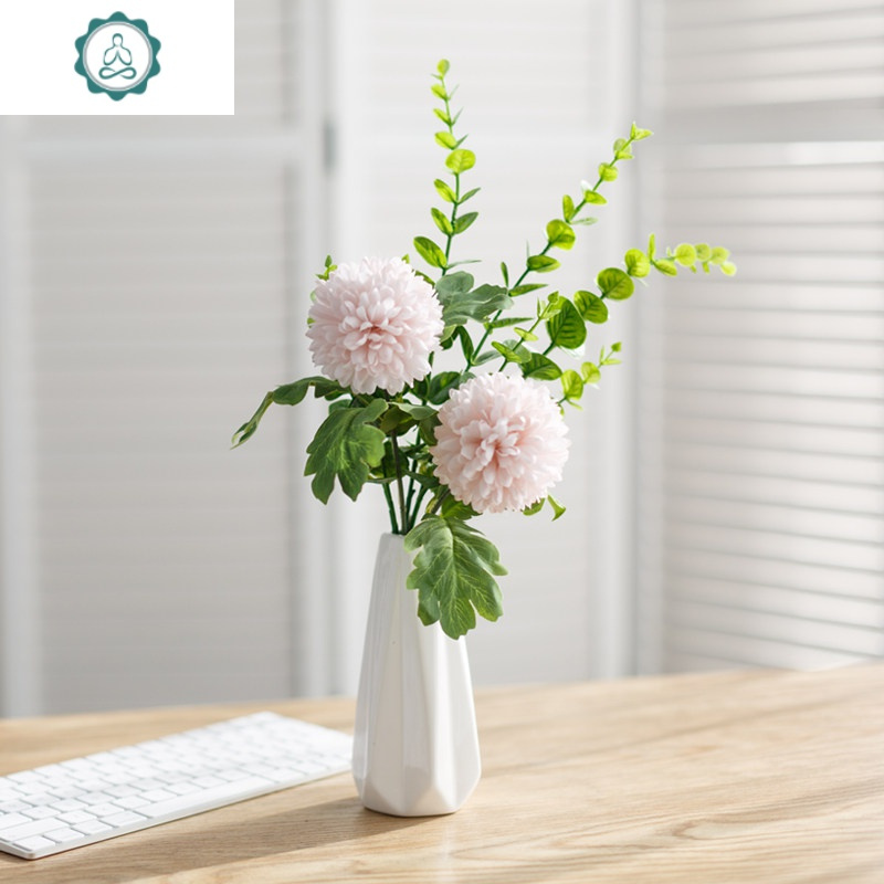 日式仿真花客厅摆件花束假花装饰餐桌花北欧欧式陶瓷小盆栽花艺封后露莲绿套装仿真植物报价 参数 图片 视频 怎么样 问答 苏宁易购