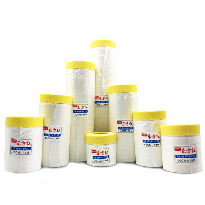 老计胶带 美纹纸遮蔽膜 1100mm*17m*10卷 筒高清大图