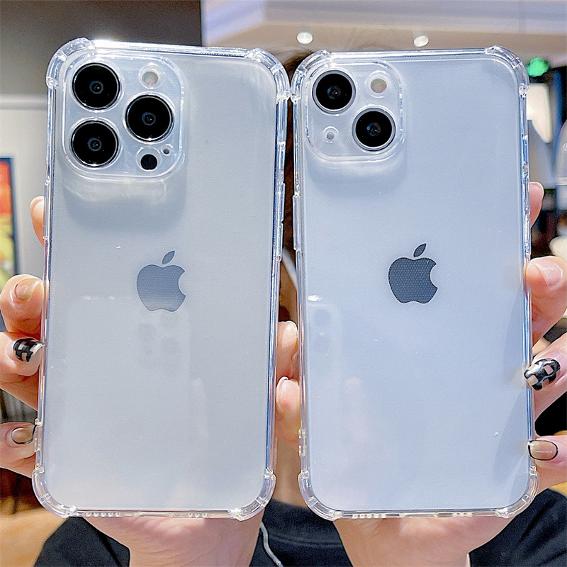 安美宝 苹果15/14手机壳iPhone13promax的保护套12硅胶xs透明Xr简约气囊新款Plus防摔11保护壳