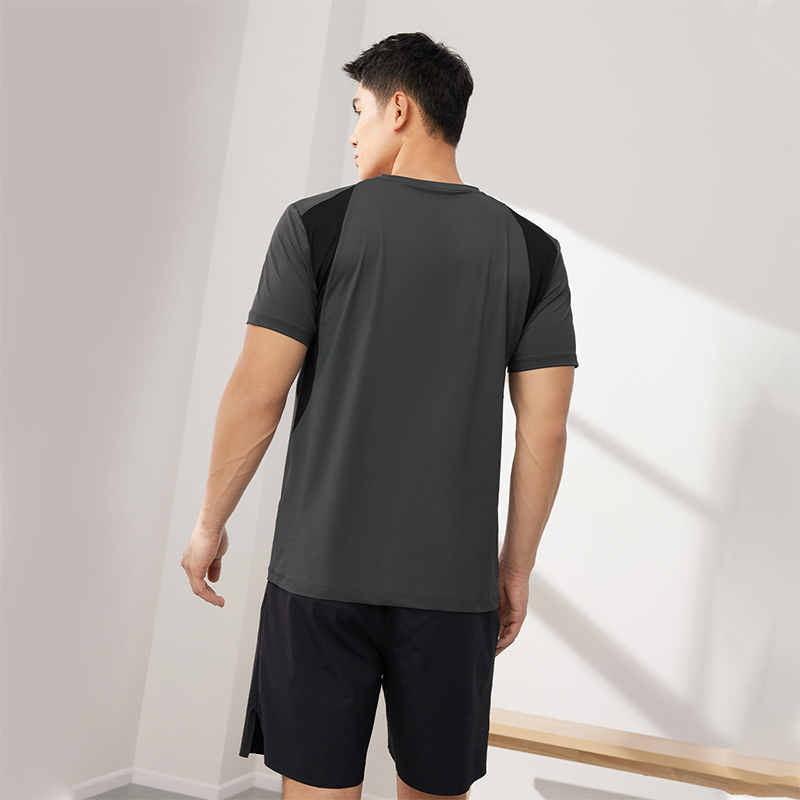 361°运动t恤男夏季透气新款上衣圆领轻薄冰感短T纯色短袖男装高清大图