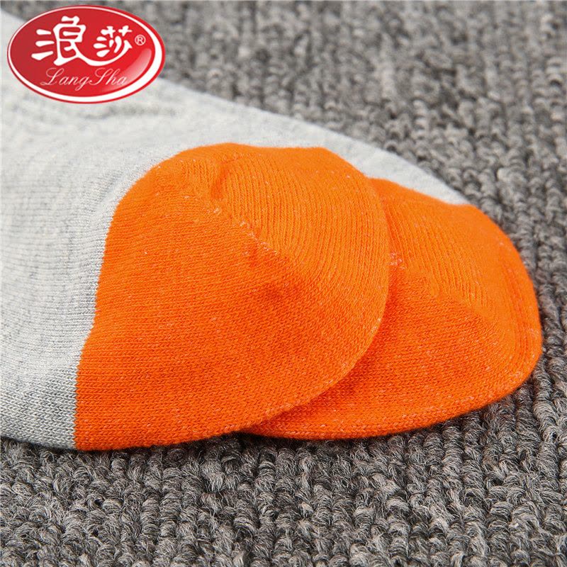浪莎男士纯棉厚款中筒袜6双5590款图片