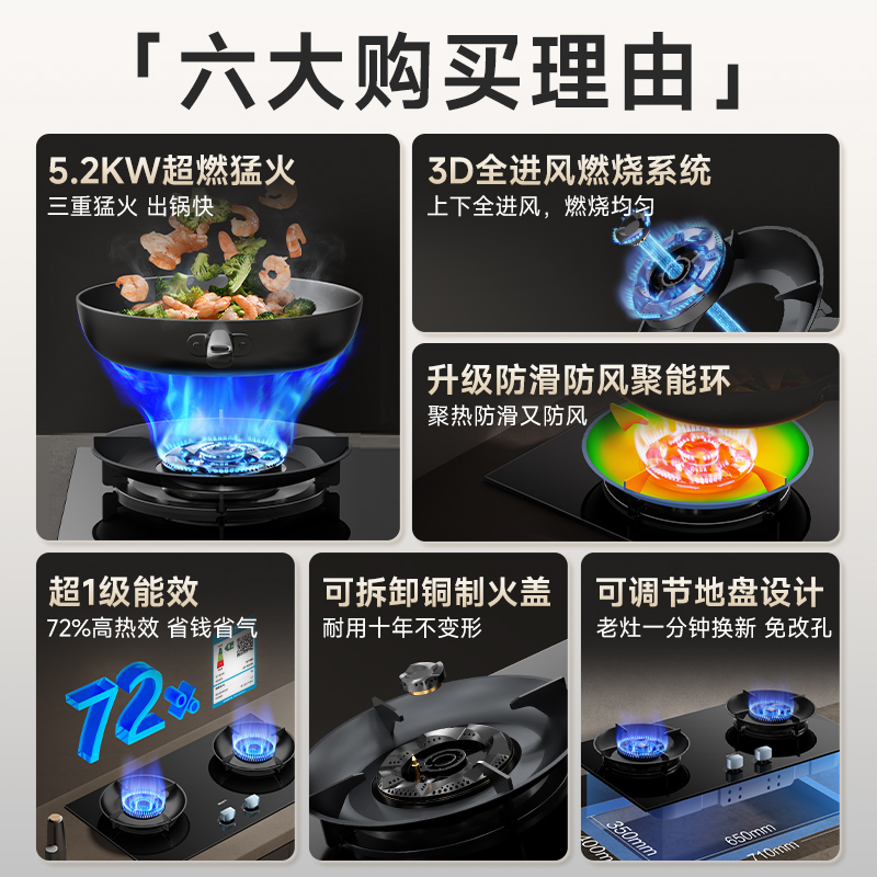 名气燃气灶JZYA6870B高清大图