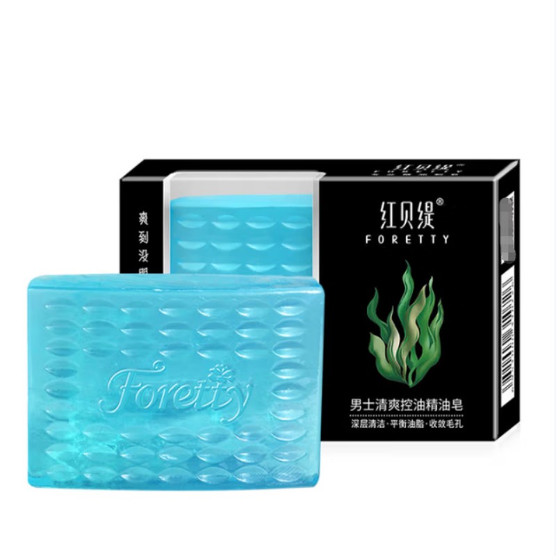 红贝缇(Foretty) 清爽控油男士精油皂 120g*96盒/箱高清大图
