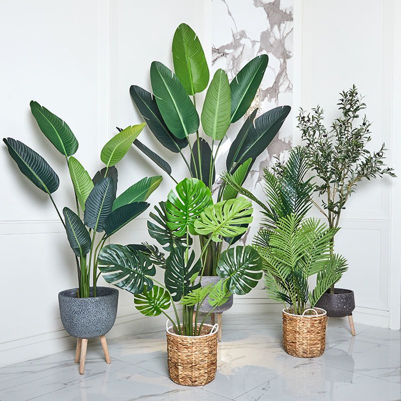 北欧假花仿真花摆件客厅装饰绿植旅人蕉龟背竹室内大型塑料树盆栽