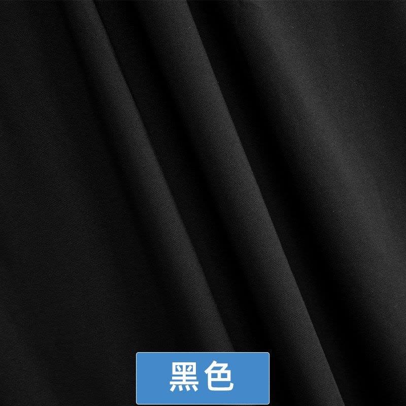 家柏饰(CORATED)氨纶高弹力布料面料四面弹针织牛奶丝布料色椅套夏裙子服装 黑色图片