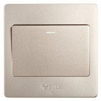 公牛(BULL) 开关插座 G07系列 一开单控开关86型面板G07K111Y(U6) bull香槟金