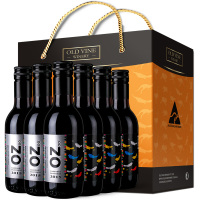 澳大利亚原瓶进口赤霞珠干红葡萄酒 整箱6支手提礼盒装 澳洲赫德古藤187ml迷你小瓶装红酒