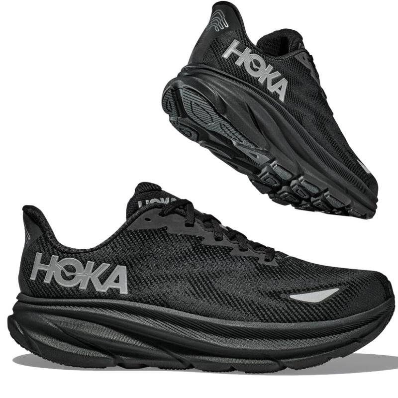 Hoka One One女运动鞋缓震休闲鞋Clifton 9 GTX防水户外鞋日常通勤户外跑步 Black_/_Black 38