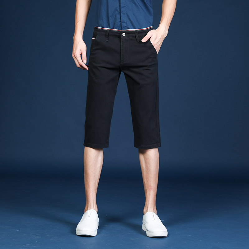 罗蒙七分裤男夏季薄款宽松休闲五分裤男士纯棉短裤男中裤马裤半裤