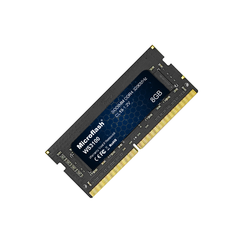 微闪(Microflash)WS3100-8G DDR4 笔记本内存条3200Hz 25GB/S(计量单位:个)黑色高清大图
