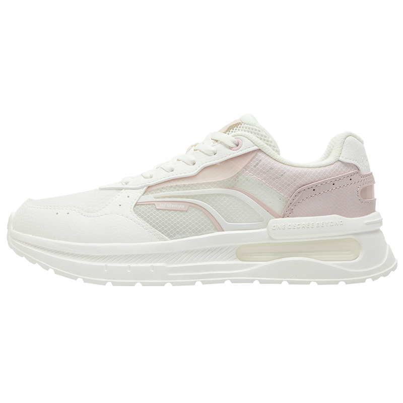 361°女鞋运动鞋新款女休闲鞋582426701 羽毛白/清新粉 38码