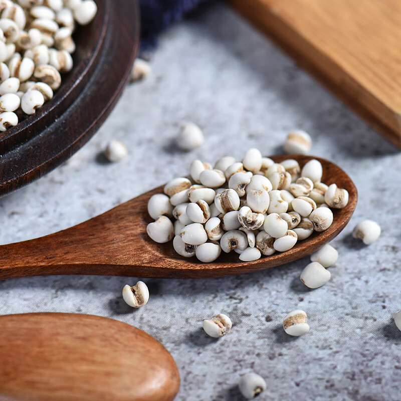 绿帝薏仁软糯香柔谷香浓郁色泽乳白表面光滑颗颗饱满大小均匀1kg高清大图