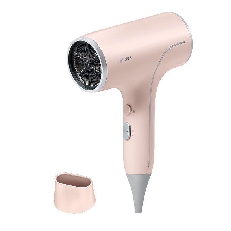 美的电吹风机家用负离子护发小型宿舍用学生吹风筒大风力小功率女粉色