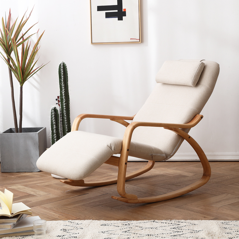 寻木匠北欧摇椅躺椅大人阳台休闲椅家用逍遥椅午休折叠椅懒人沙发椅