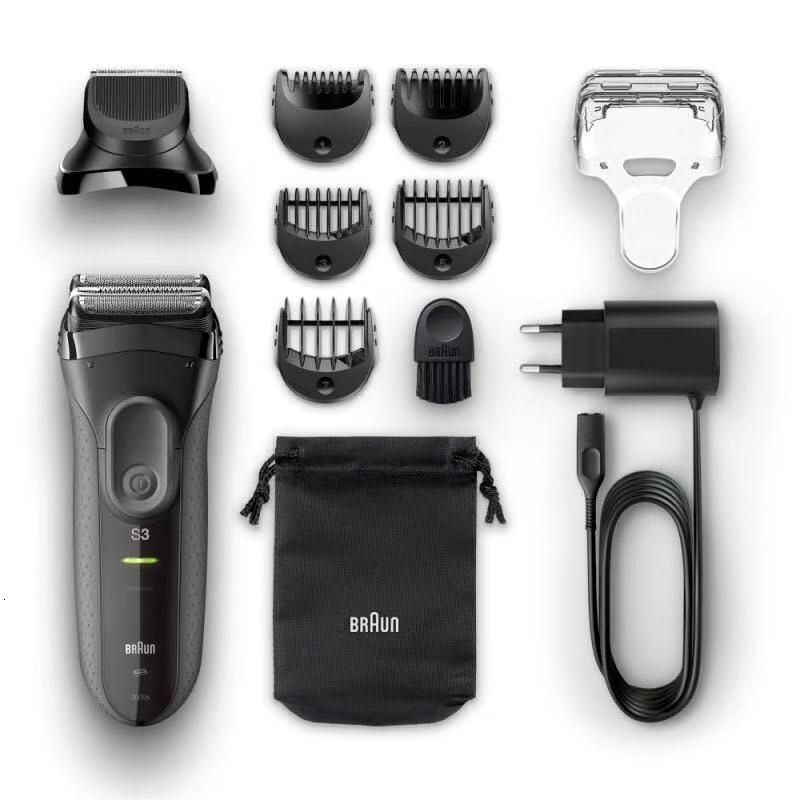 博朗(BRAUN)圣诞电动剃须刀礼物送男友3000BT充电式胡须刀往复式刮胡刀实用送老公送父亲生日送 [3高清大图