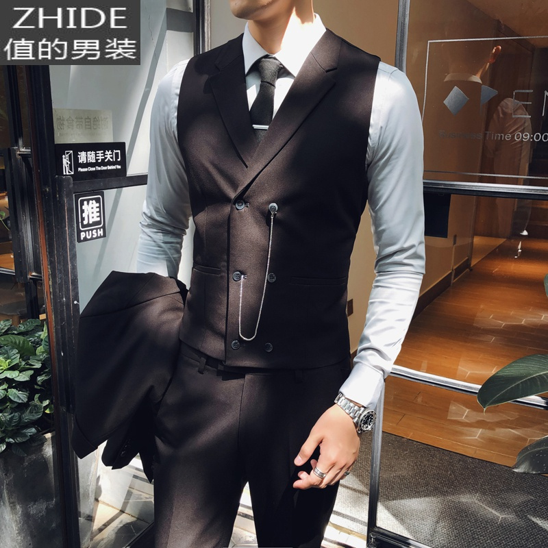 Suntek男士马甲suntek春季新款西装马甲男韩版潮流男士商务休闲正装马夹外穿打底背心男马甲 背心 价格图片品牌报价 苏宁易购值的男装专营店