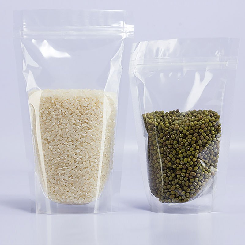 简约加厚自立袋自封袋小号干货果食品包装袋透明封口密封袋子生活日用